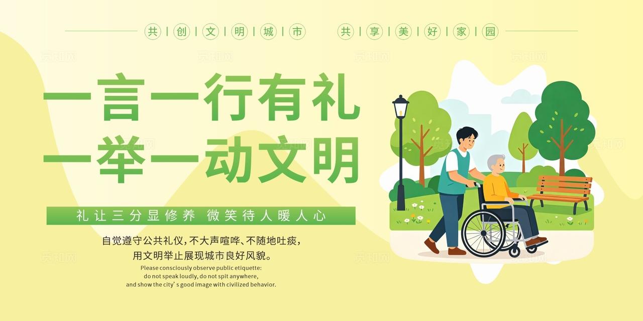 创建文明城市社区绿色文明海报宣传栏