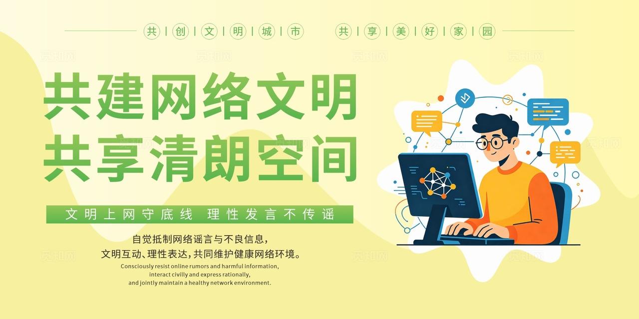 创建文明城市社区绿色文明海报宣传栏