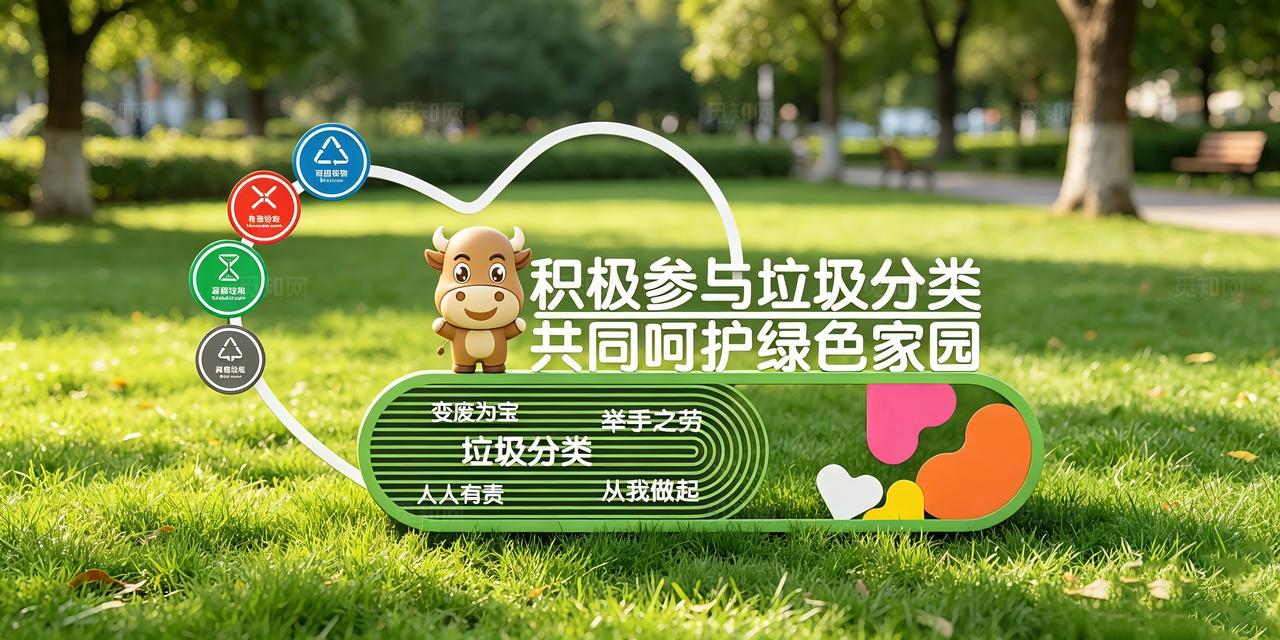 户外垃圾分类雕塑造型文明城市宣传雕塑文明雕塑景观3D文化墙