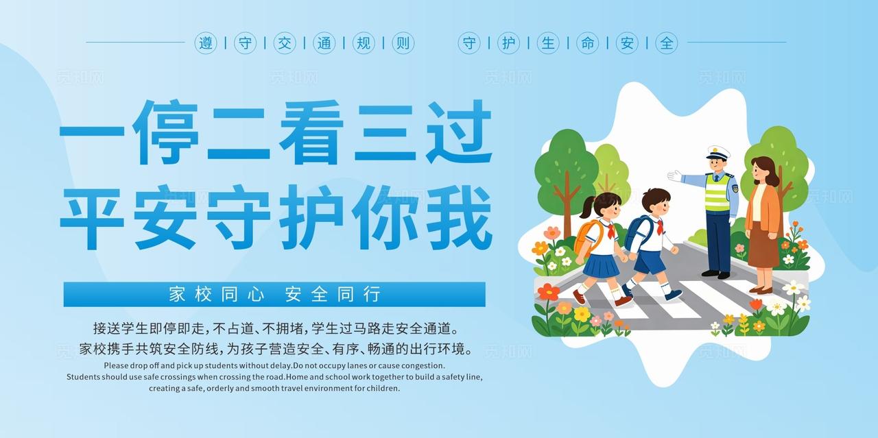 交通安全校园交通海报头盔行车安全展板宣传