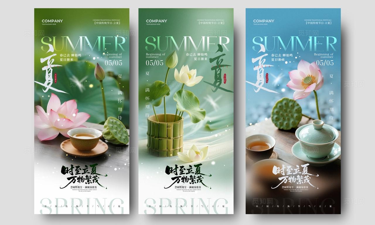 实拍风二十四节气立夏节气手机宣传海报