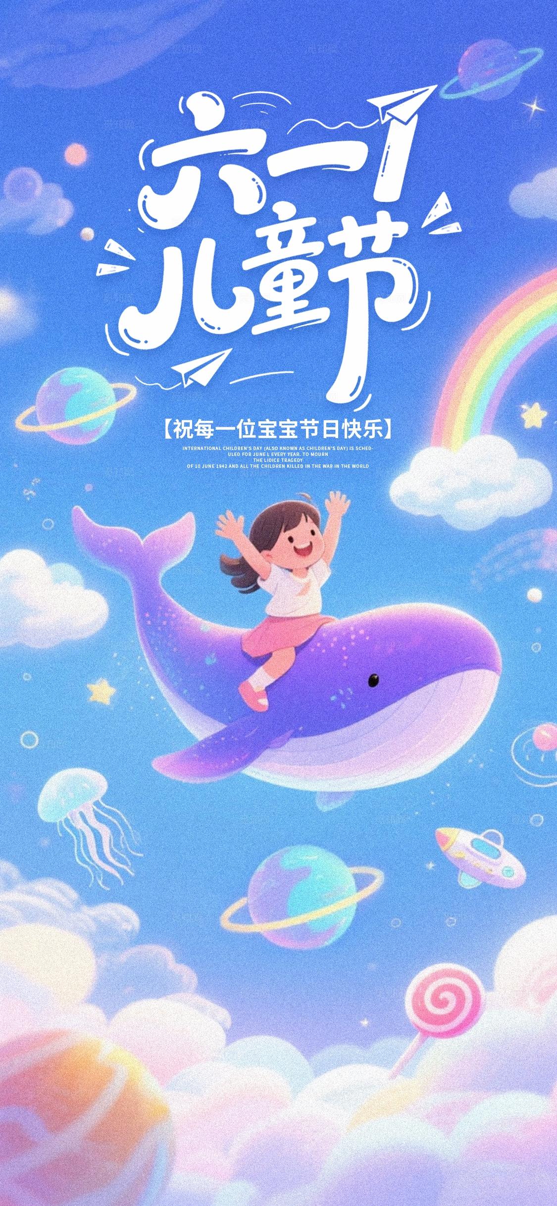 儿童节手机海报