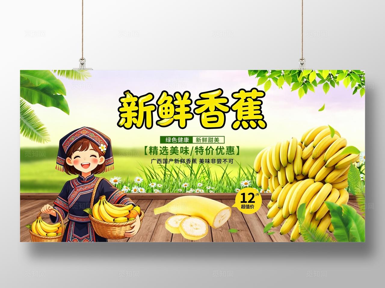 香蕉宣传促销展板