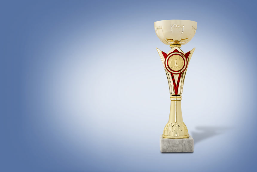 金色奖杯荣誉展示