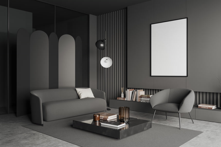 客厅内部沙发和扶手椅装修案例图室内设计