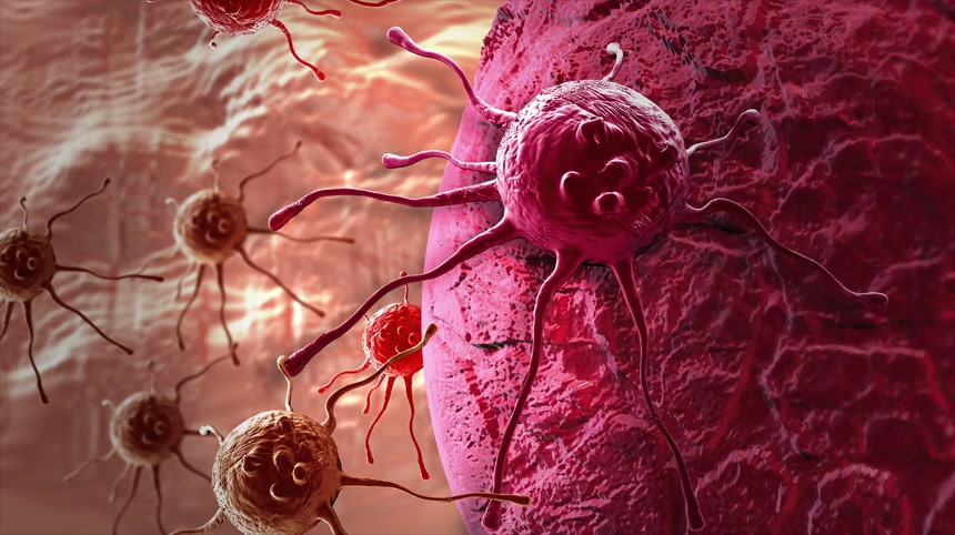  3d渲染病毒细胞模拟效果图医疗医学背景壁纸