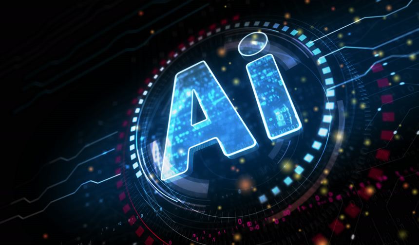 人工智能技术AI和深度学习符号数字概念网络网络技术和计算机背景抽象三维插图互联网