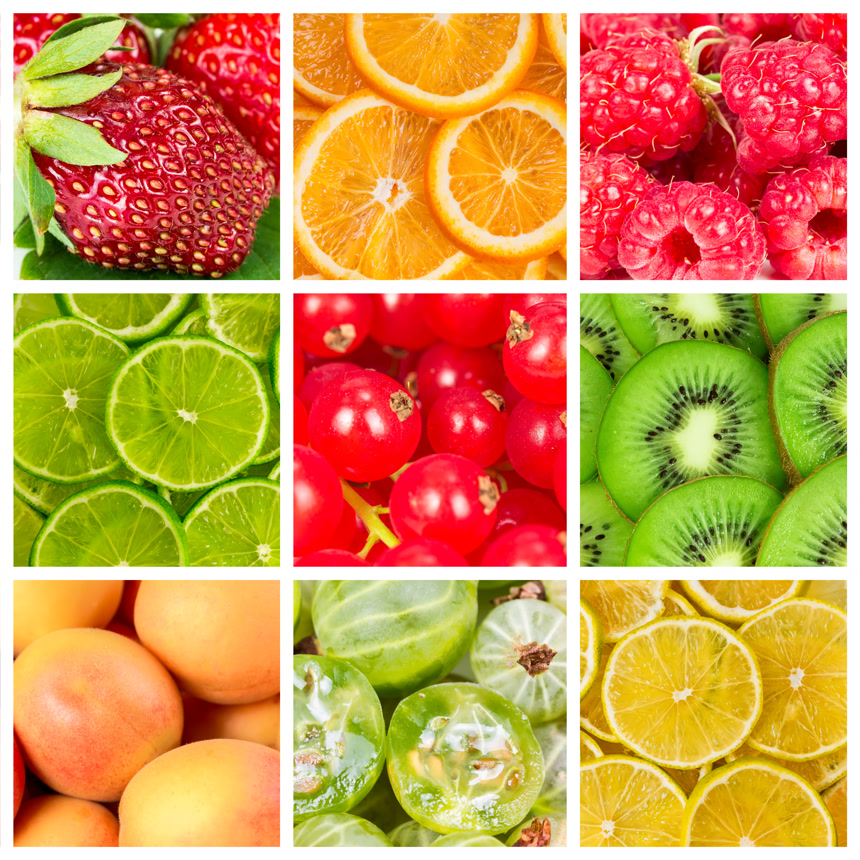 新鲜水果六宫格水果店宣传