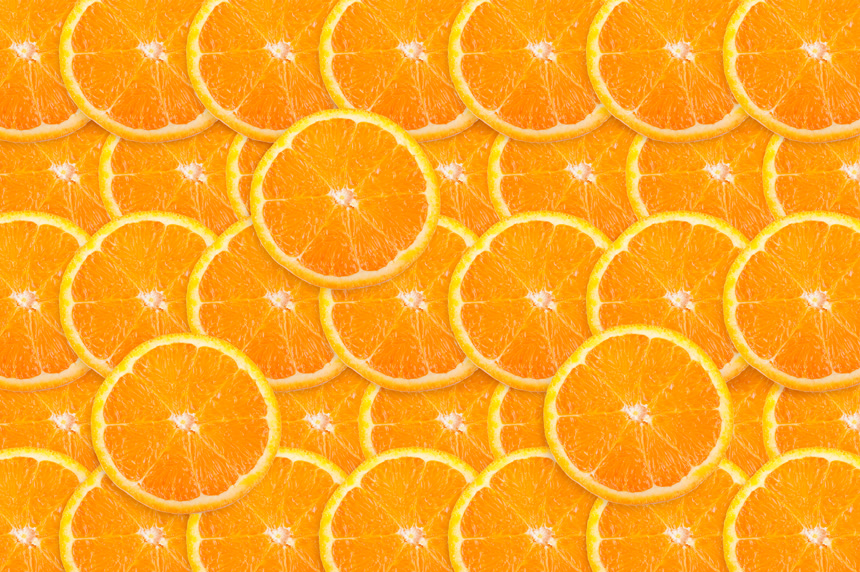 切开的橙子水果背景水果宣传