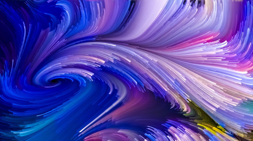 彩色线条旋转的超越液体颜色的背景底纹