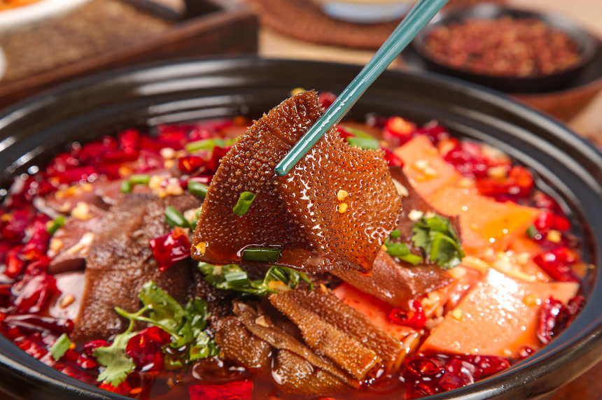 木底上的毛血旺