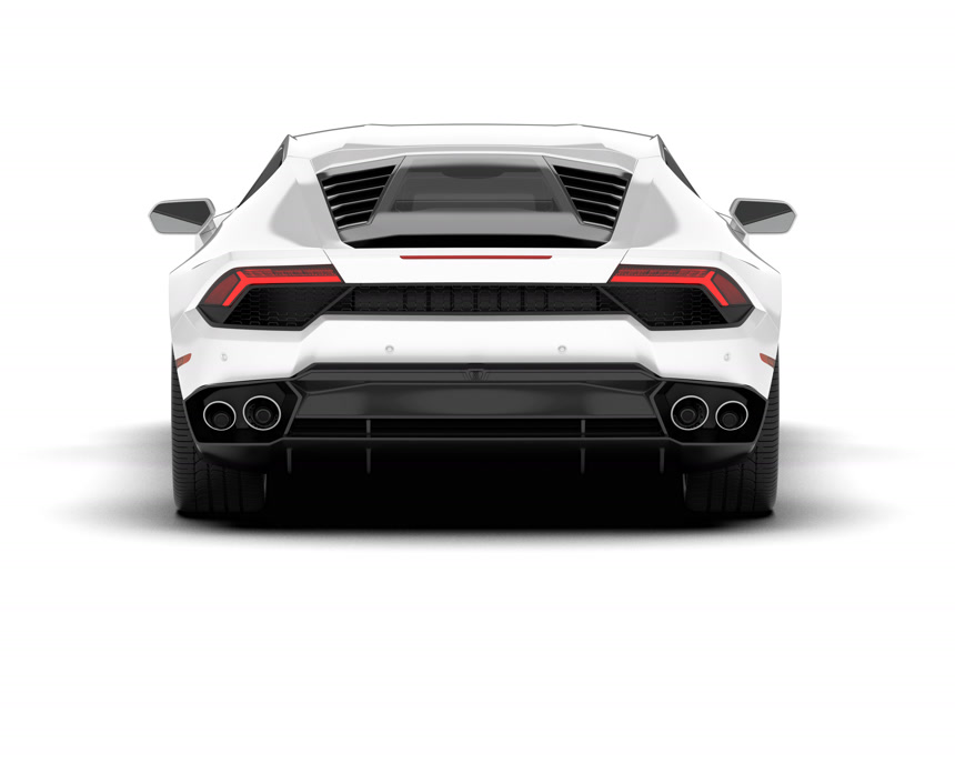 创意炫酷白色跑车3D渲染白底图交通运输