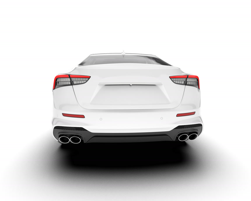 创意炫酷白色跑车3D渲染特写交通运输