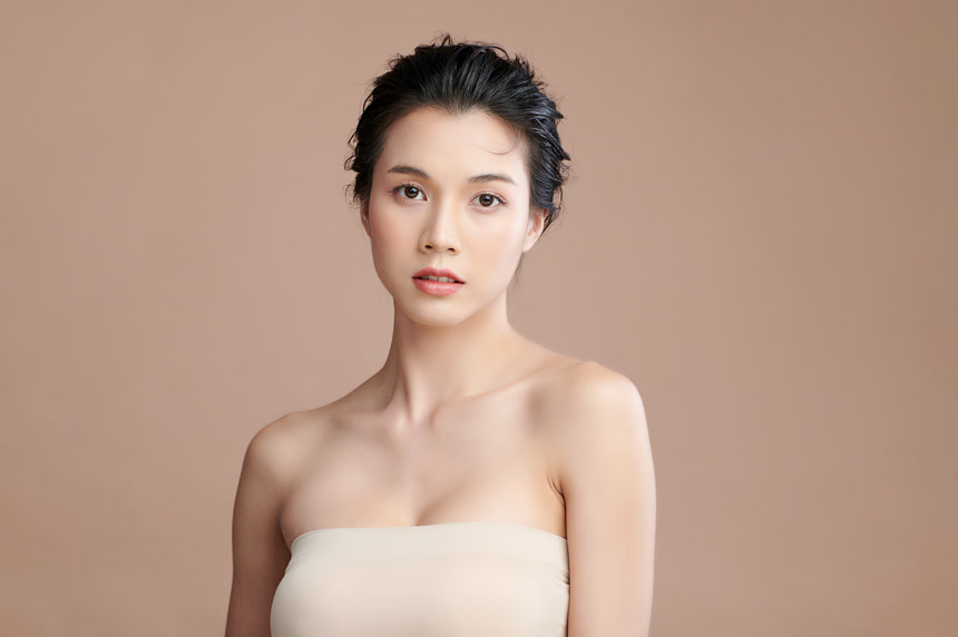 女模特肖像医美美容棚拍摄影