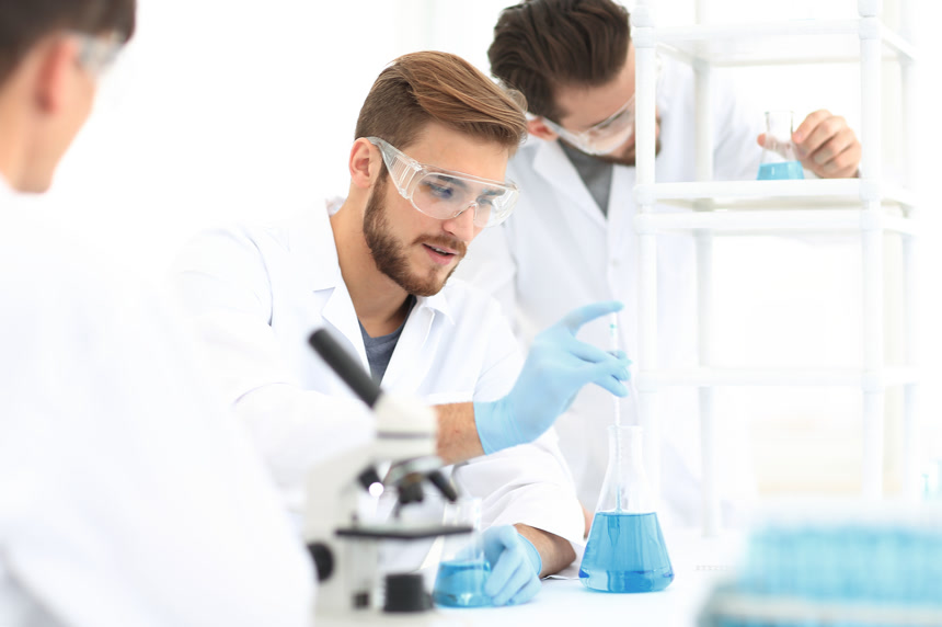 实验室背景图像科学团队医疗保健