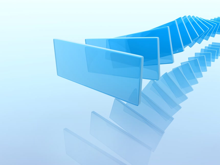 简约蓝色玻璃球体装饰背景