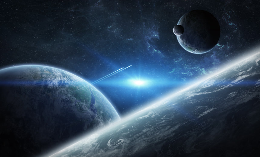 行星在太空中宇宙星空航天航空科技星空背景