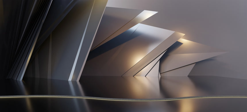 音乐会舞台表演舞台展览背景3D插图