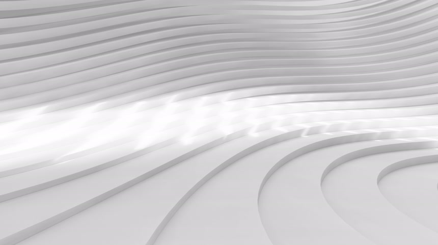 白色曲线形立体阶梯建筑