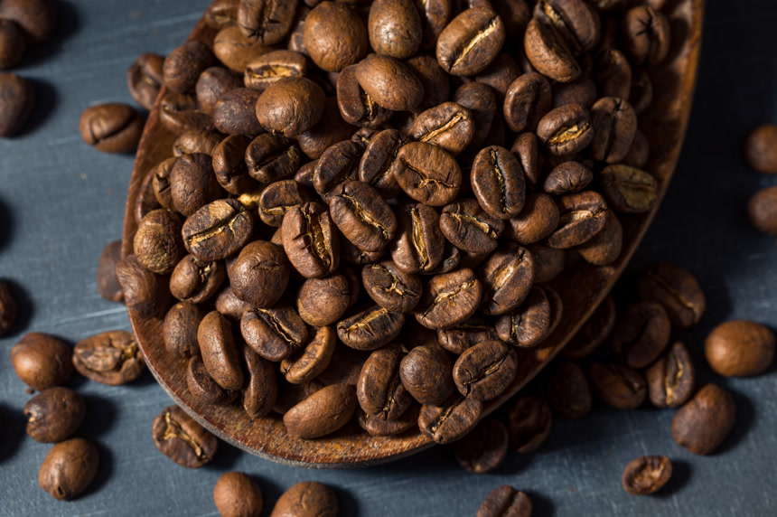 咖啡豆烘焙饮品原材料背景壁纸