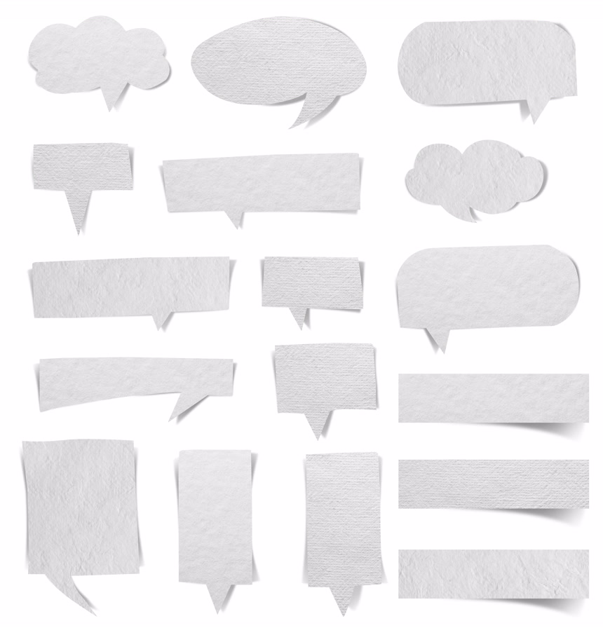 白色气泡贴纸白底图