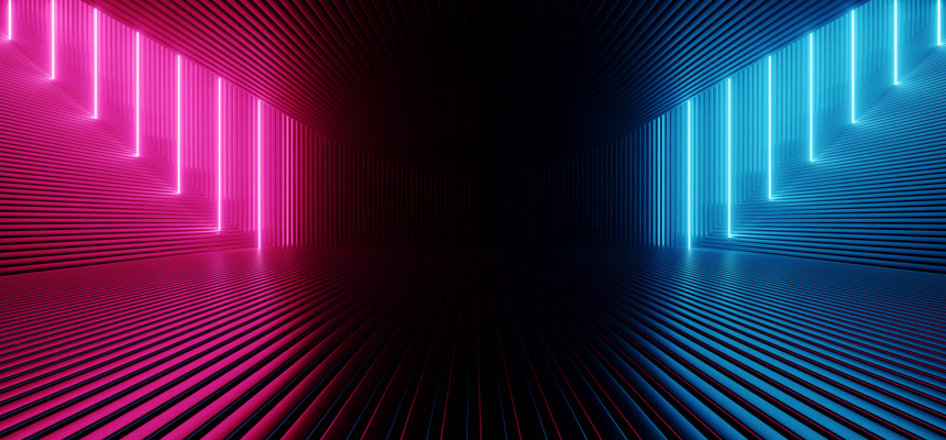 创意抽象蓝粉色霓虹灯绚丽科技底纹背景