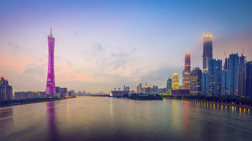 广州城市天际线建筑壁纸都市风光