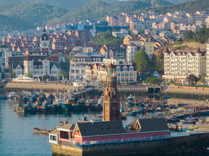 辽宁省大连滨海路温泉滨海风景