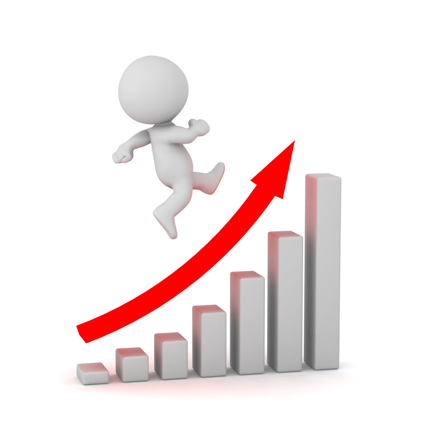 一个带有进度图的3D角色背景上孤立的图像.