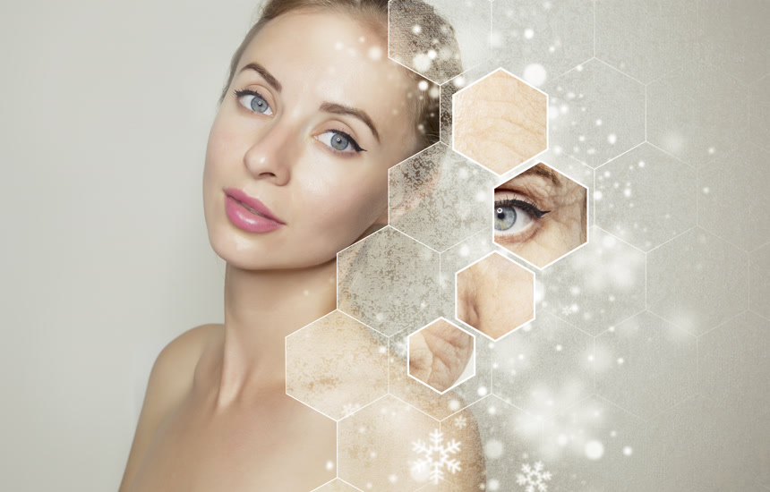 SPA美容人的脸部健康保健健康生活方式 