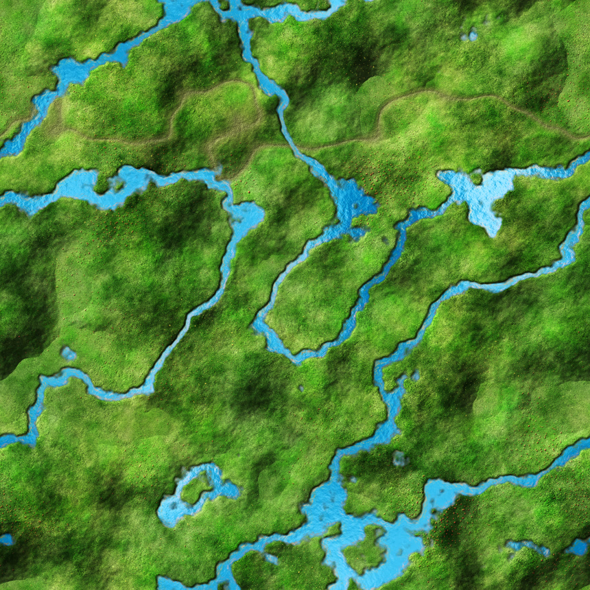 绿色地图河流纹理图