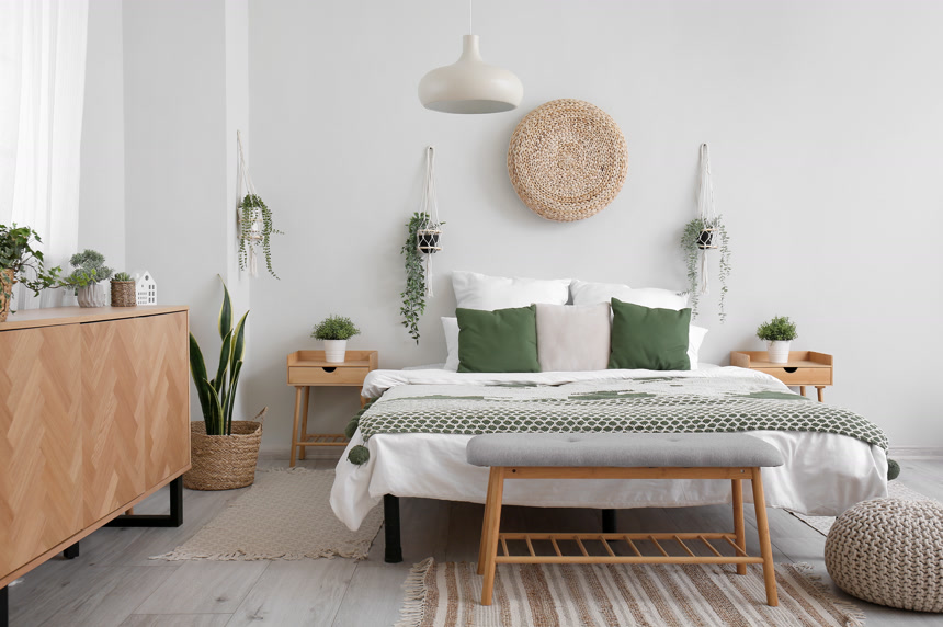 轻便卧室的内部案例图室内设计