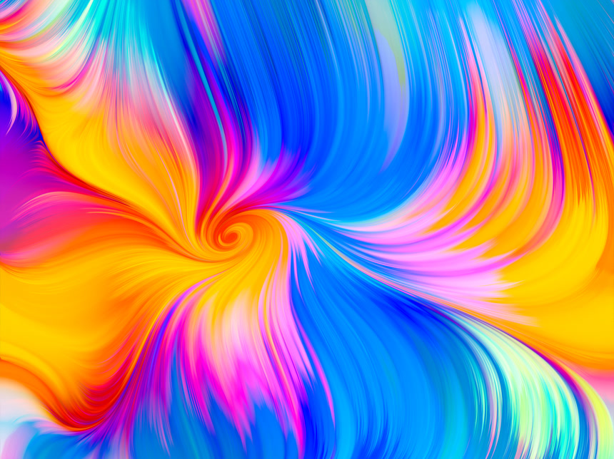 生动的调色板的色彩创意图案抽象艺术