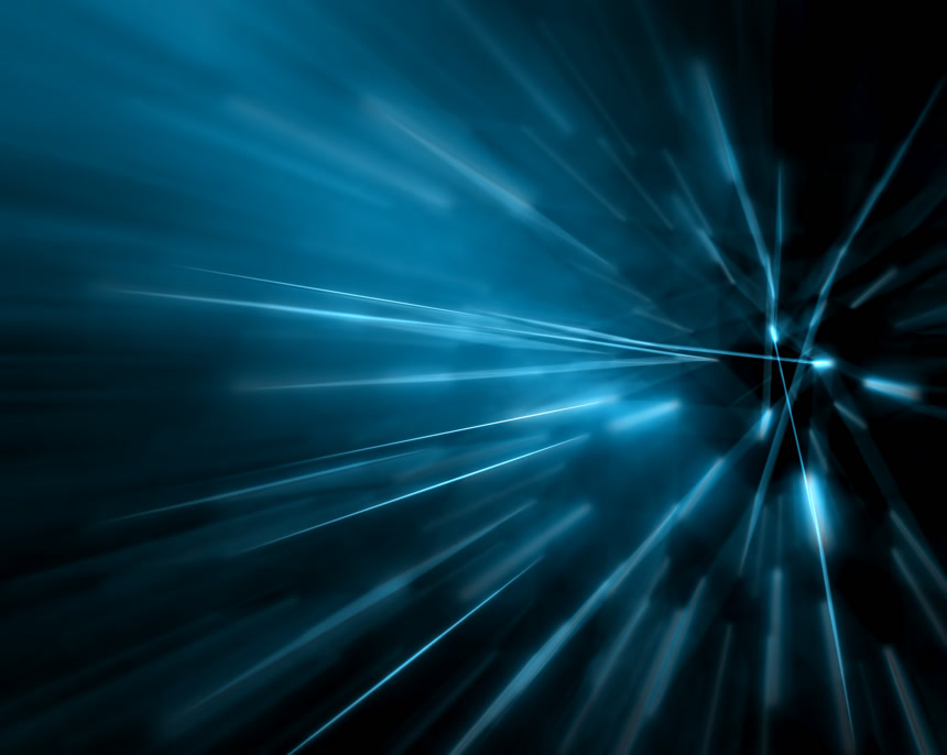 蓝色雷射光线条的科技背景