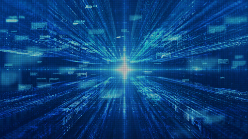 技术数字矩阵与光抽象背景