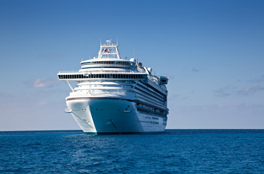 加勒比海上的巡航舰