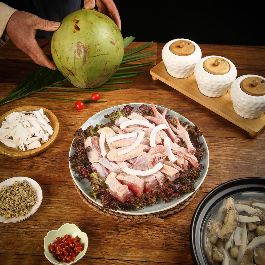 深底上的椰子鸡