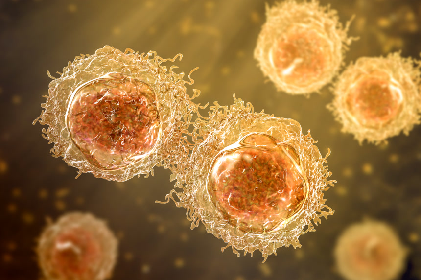 癌细胞3D科学渲染图医疗健康