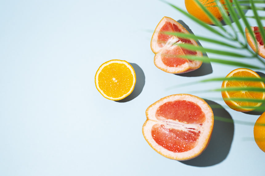 切开的橙子橘子水果店宣传