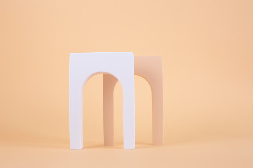 三维立体拱门创意插图背景壁纸