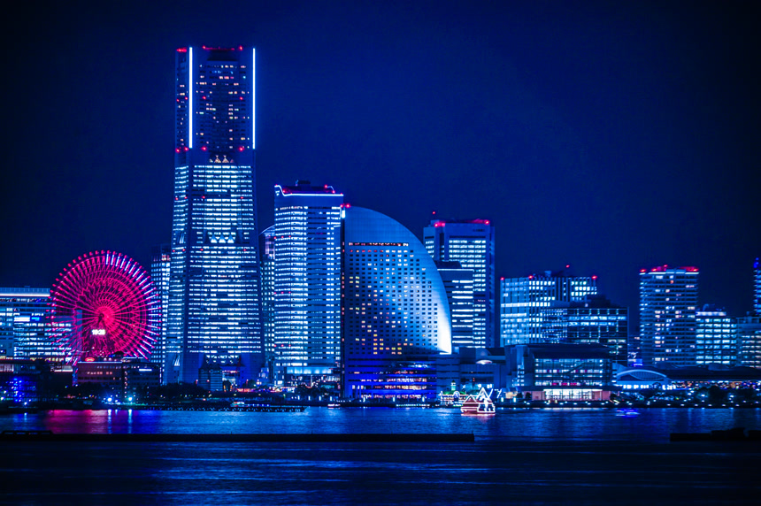 横滨水手城夜景建筑壁纸都市风景