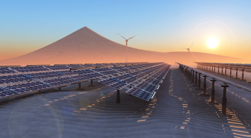 可持续能源新能源碳中和光伏发电站航拍