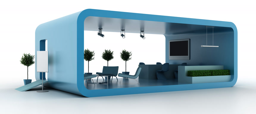 3D建筑空展位展示立体空间室内设计装修风格