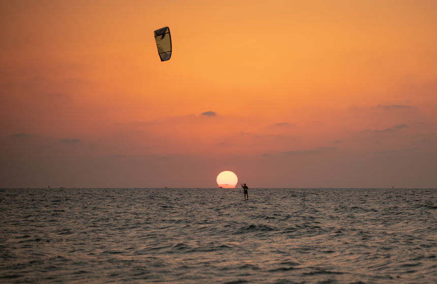 海边日落美景自然景观
