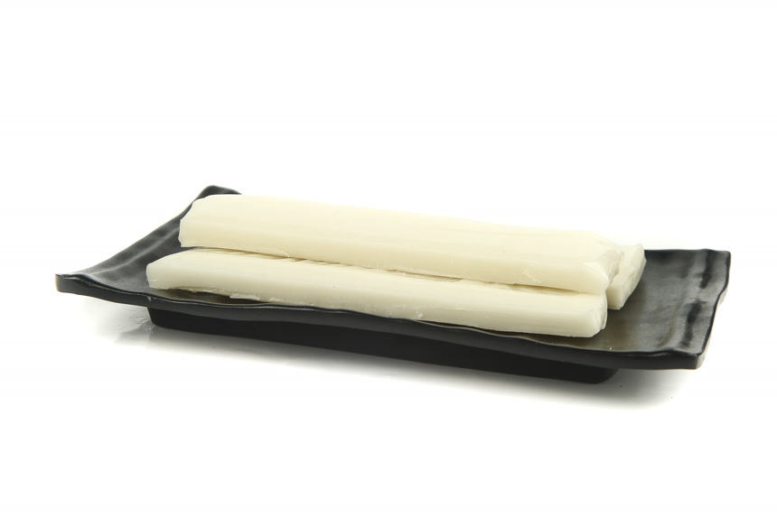 白底上的脆皮年糕