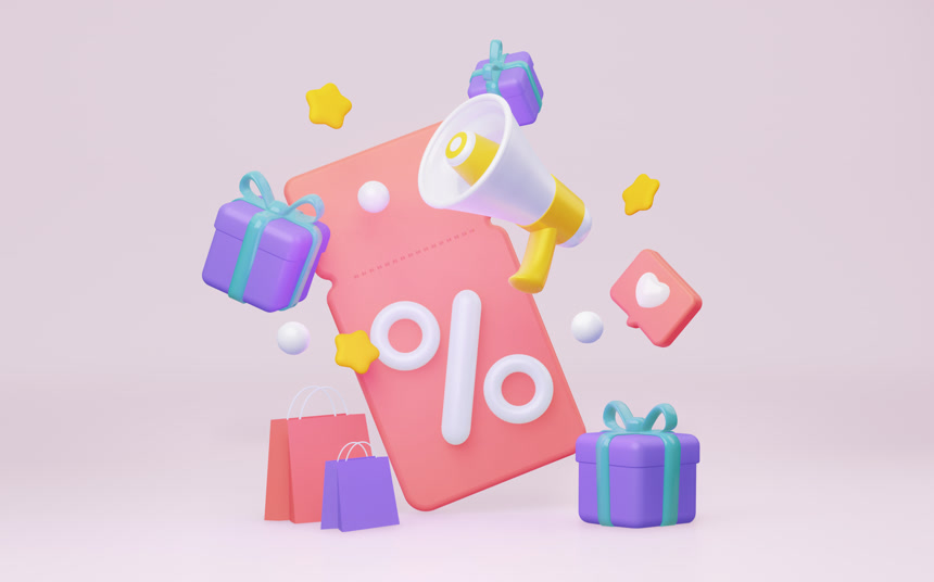 购物优惠券网购宣传创意电商宣传广告