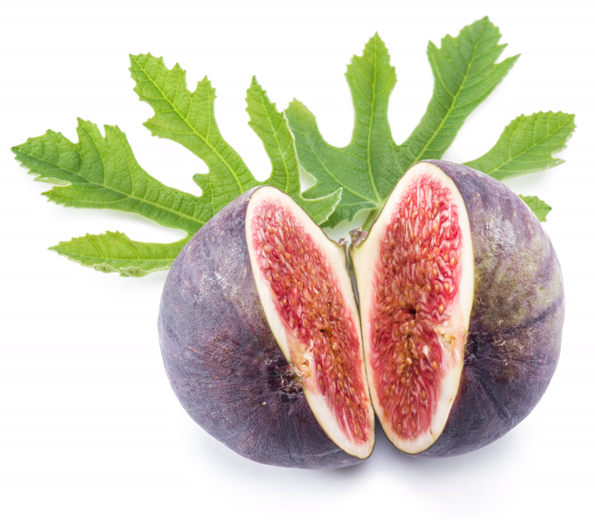 白色背景的成熟无花果水果店宣传白底图