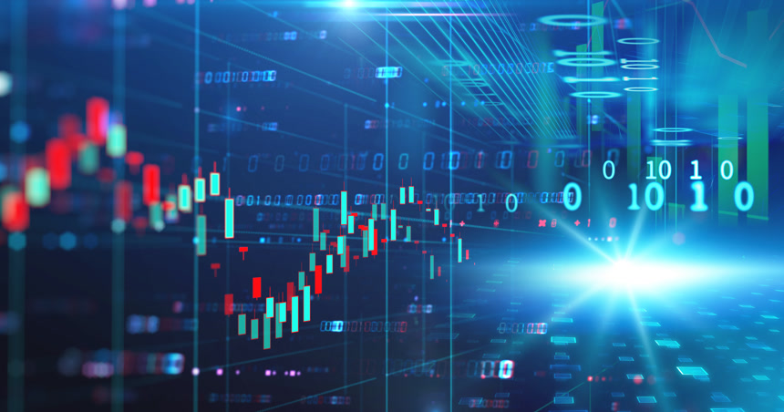 金融证券市场图表商业投资概念与股票期货交易股市