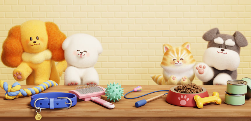  卡通可爱狗狗毛绒玩偶灰色羊毛毡玩具