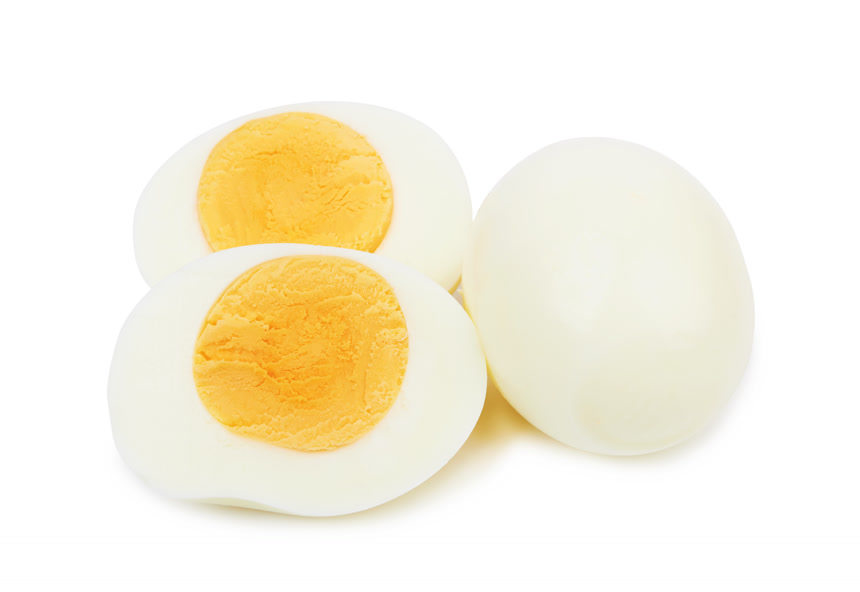 白底图切开煮熟的鸡蛋白蛋白质营养食品淡黄